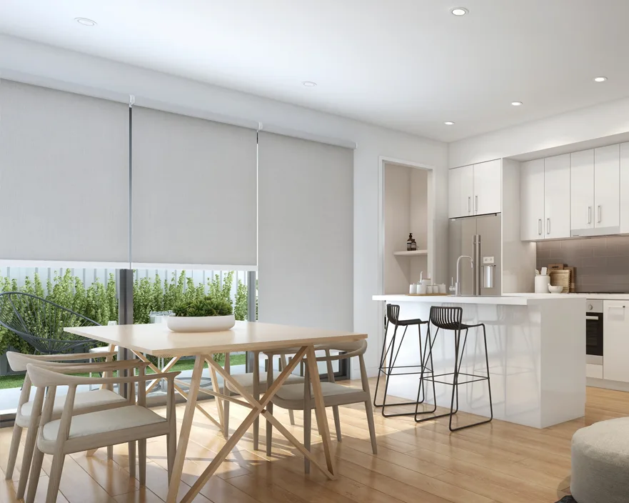 Linked roller blinds – ideal for large windows and doors